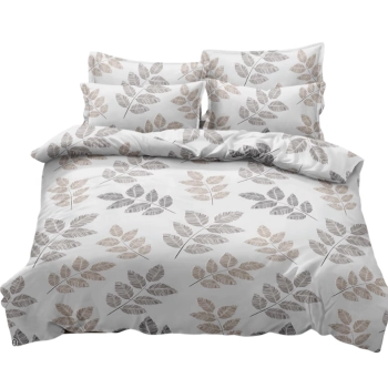 Pościel 140x200 z prześcieradłem bawełna satynowa 4cz PK493